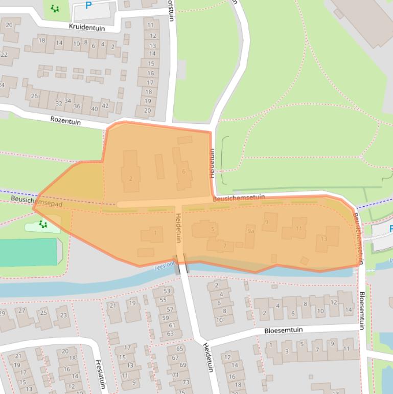 Kaart van postcodegebied 3994PC.