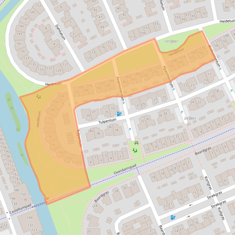 Kaart van postcodegebied 3994PH.