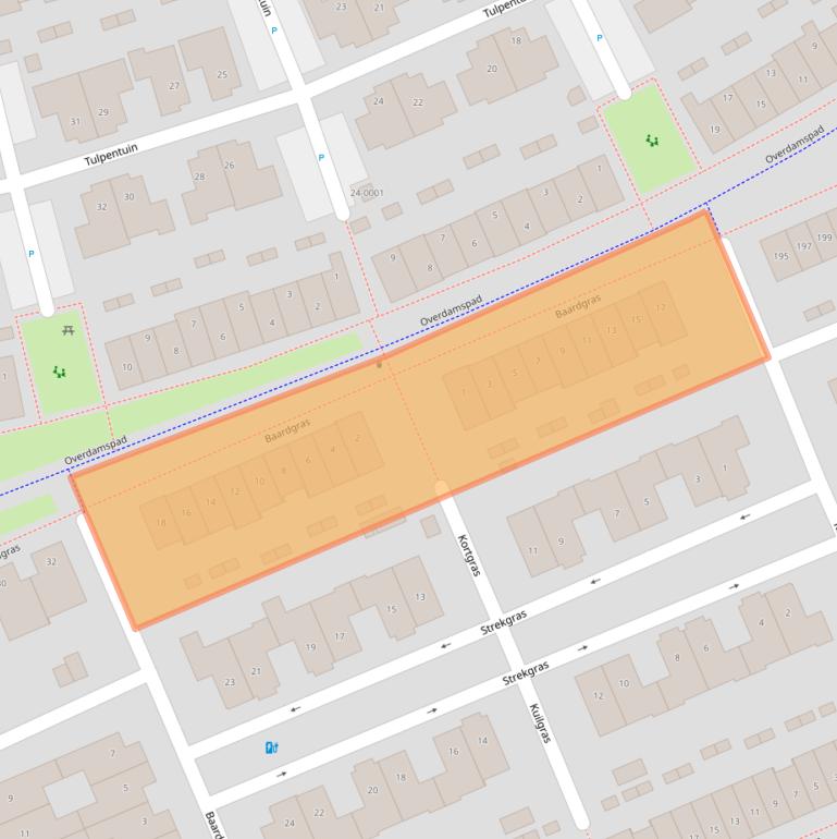 Kaart van postcodegebied 3994PX.