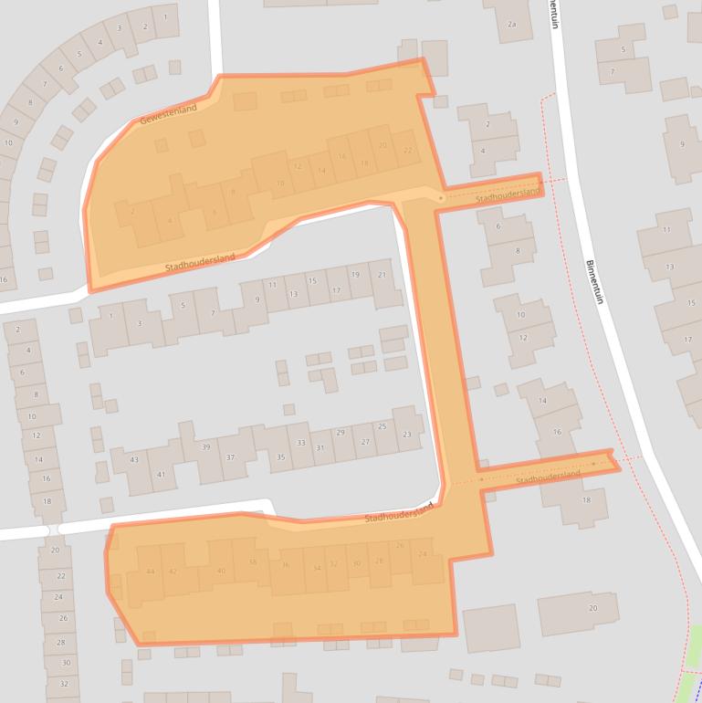 Kaart van postcodegebied 3994TD.