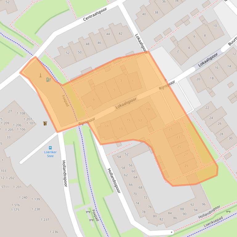 Kaart van postcodegebied 3994VL.