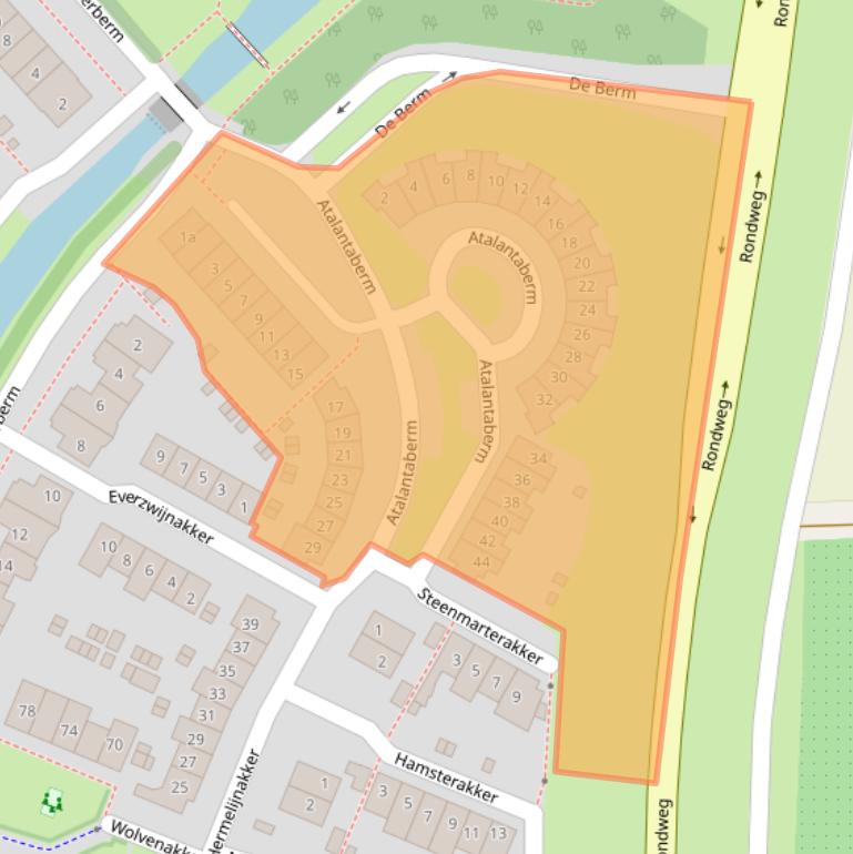 Kaart van postcodegebied 3994WB.