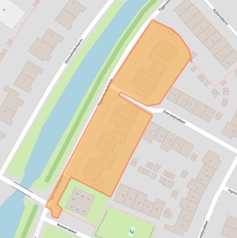 Kaart van postcodegebied 3994WS.