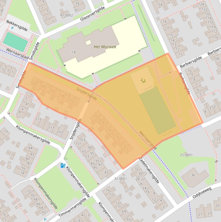 Kaart van postcodegebied 3994XA.