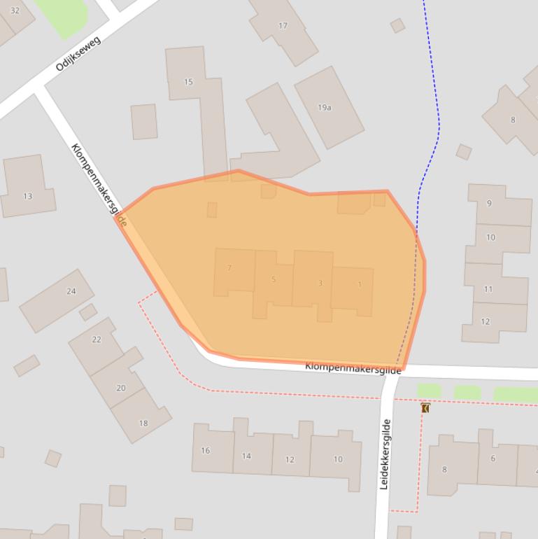 Kaart van postcodegebied 3994XB.