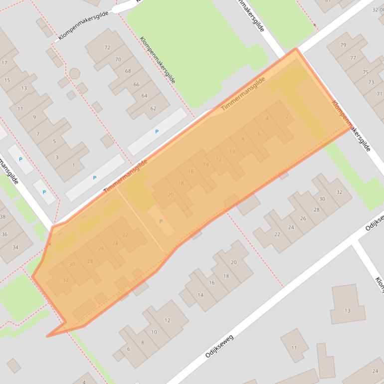 Kaart van postcodegebied 3994XJ.