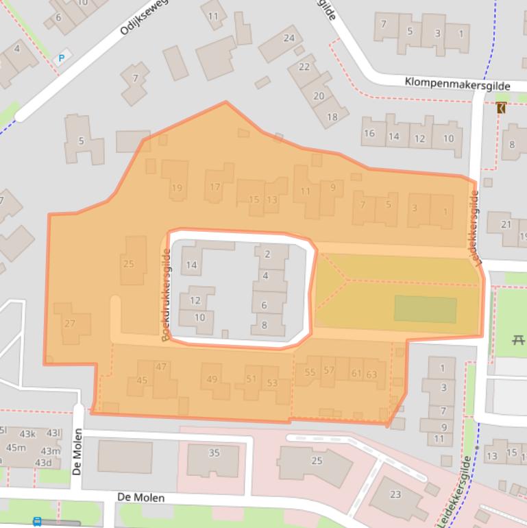 Kaart van postcodegebied 3994XT.
