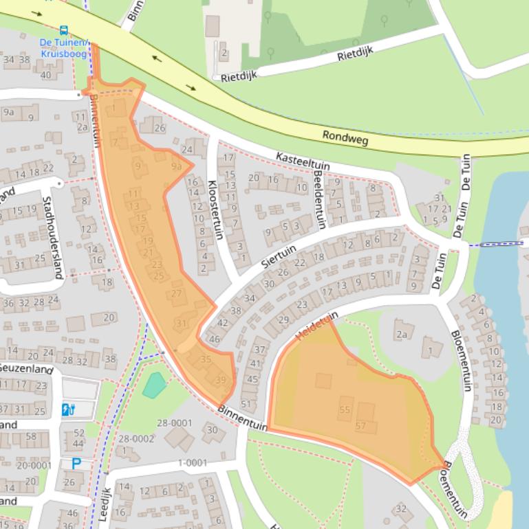 Kaart van postcodegebied 3994ZA.