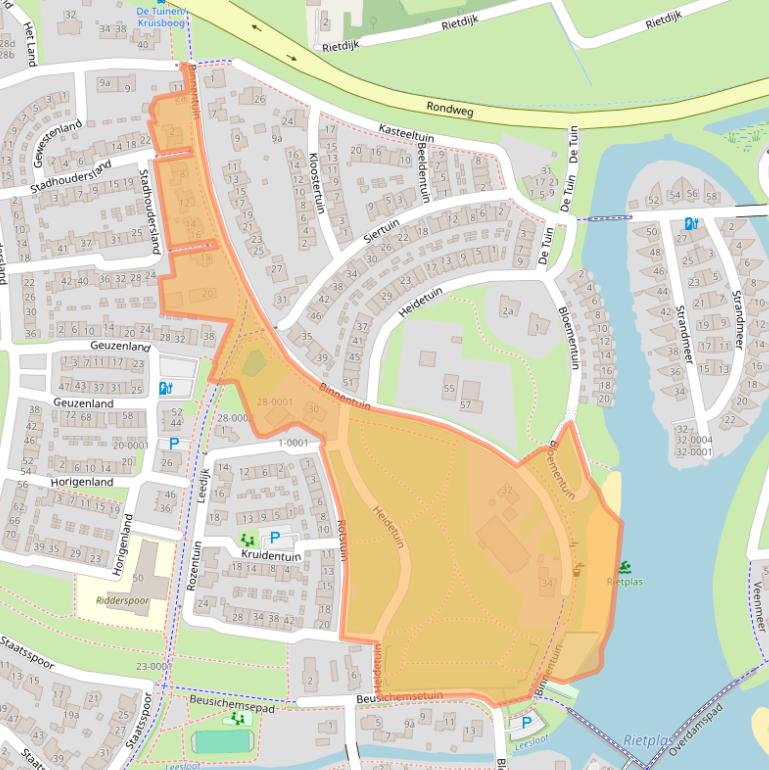 Kaart van postcodegebied 3994ZB.