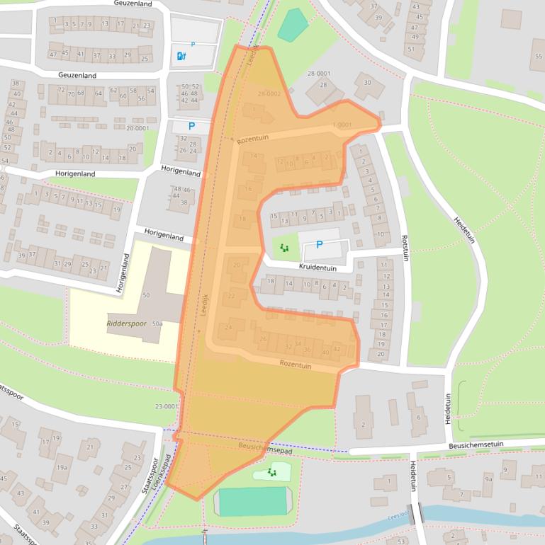 Kaart van postcodegebied 3994ZE.