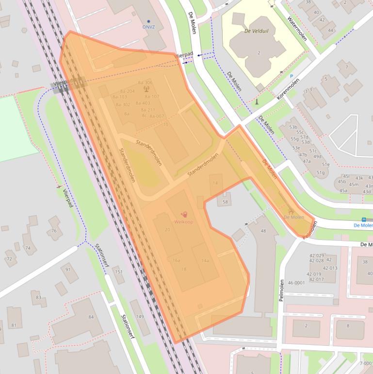 Kaart van postcodegebied 3995AA.