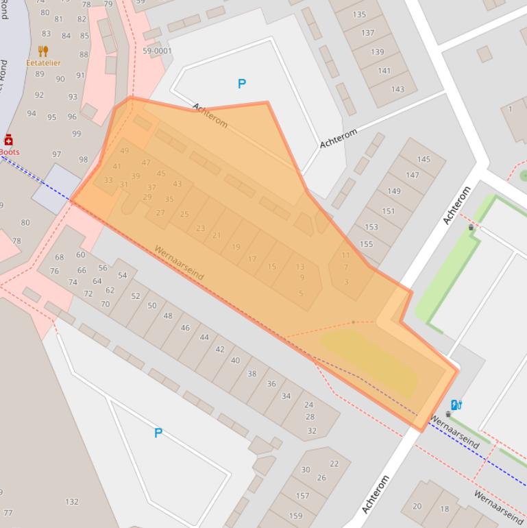 Kaart van postcodegebied 3995BC.