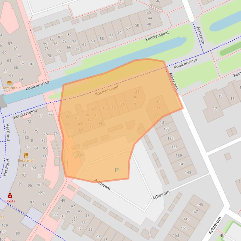 Kaart van postcodegebied 3995BN.