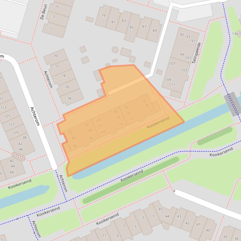 Kaart van postcodegebied 3995BP.
