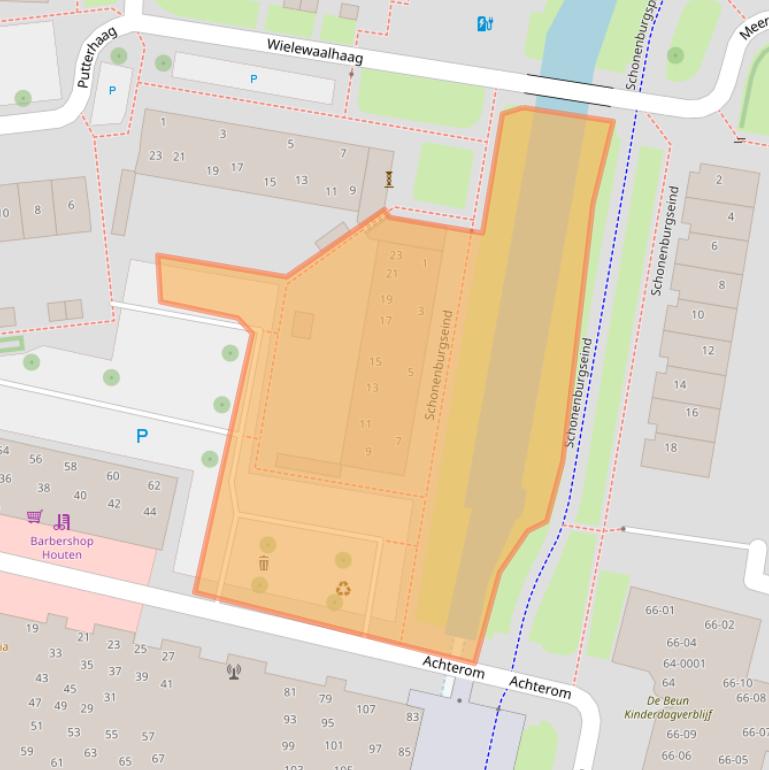 Kaart van postcodegebied 3995DA.