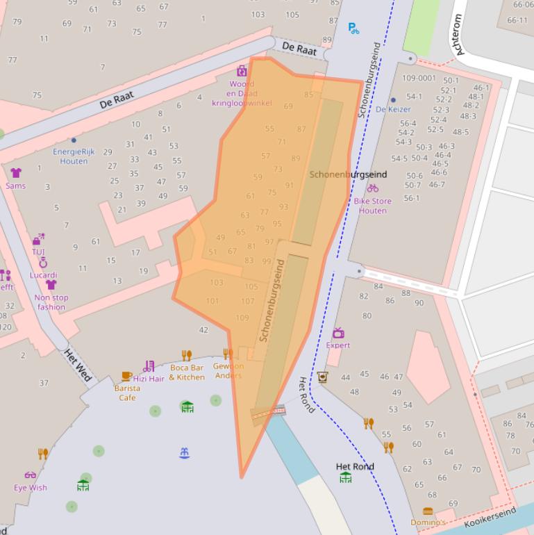 Kaart van postcodegebied 3995DB.