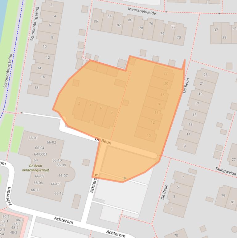 Kaart van postcodegebied 3995DH.