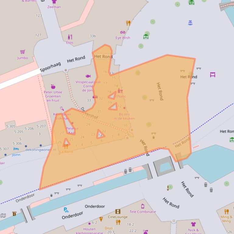 Kaart van postcodegebied 3995DJ.