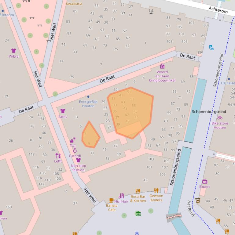 Kaart van postcodegebied 3995DS.