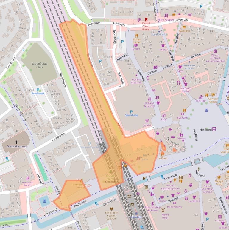 Kaart van postcodegebied 3995DW.