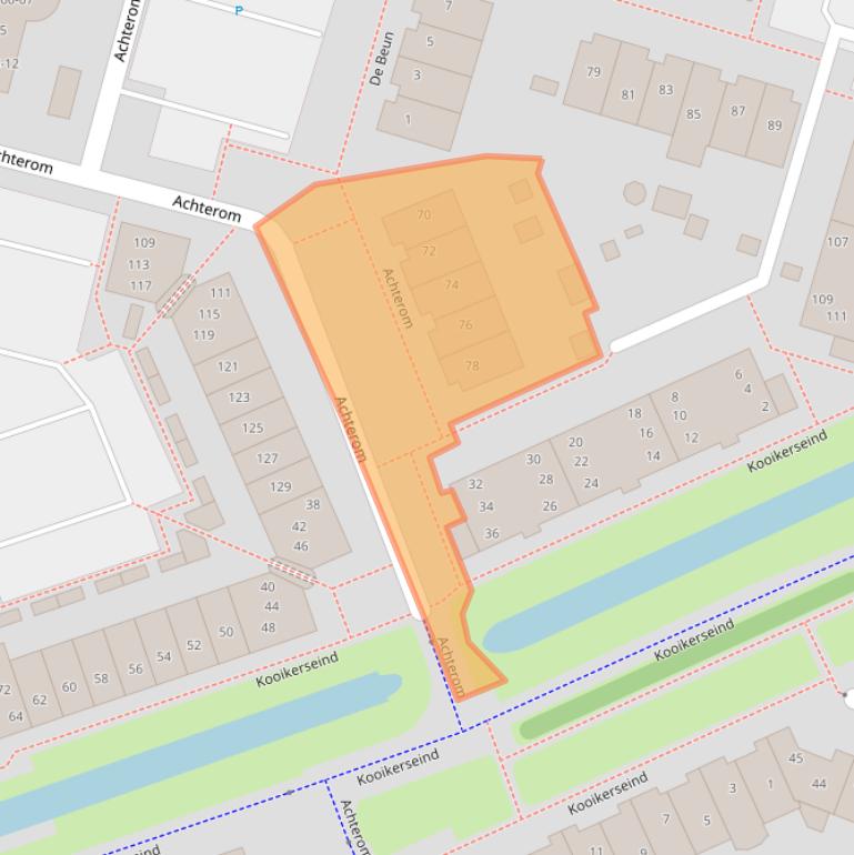 Kaart van postcodegebied 3995EG.