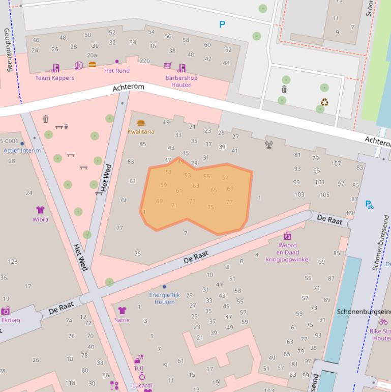 Kaart van postcodegebied 3995EK.