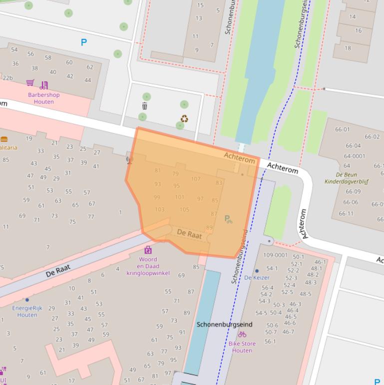 Kaart van postcodegebied 3995EL.