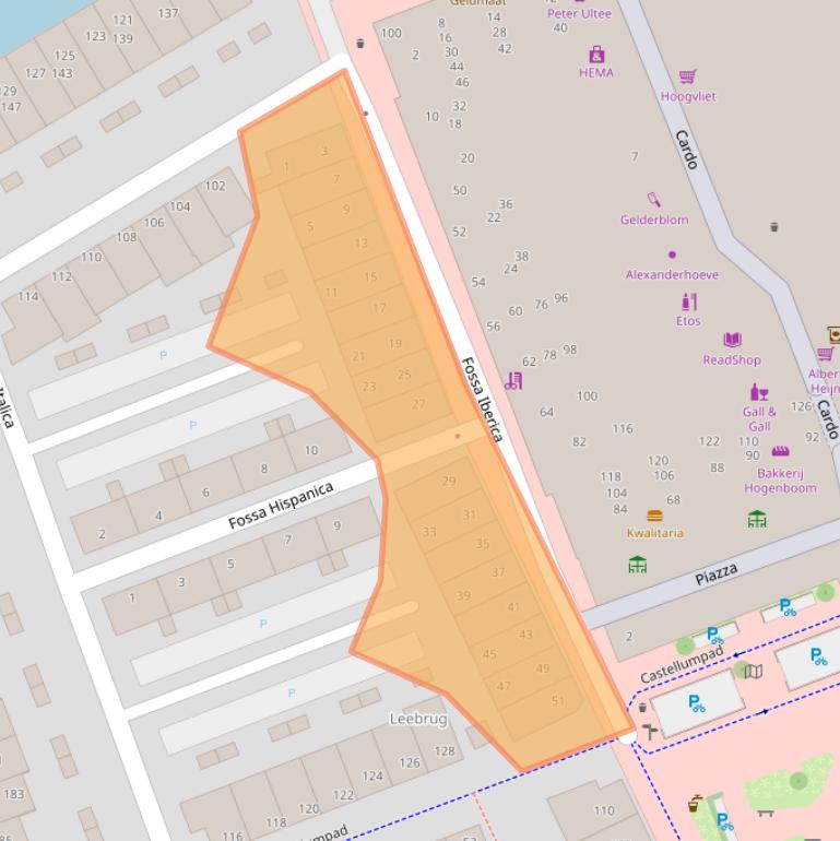 Kaart van postcodegebied 3995XH.