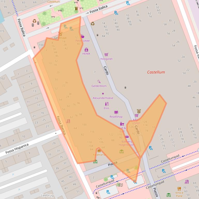 Kaart van postcodegebied 3995XJ.