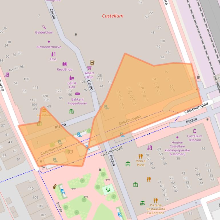 Kaart van postcodegebied 3995XK.