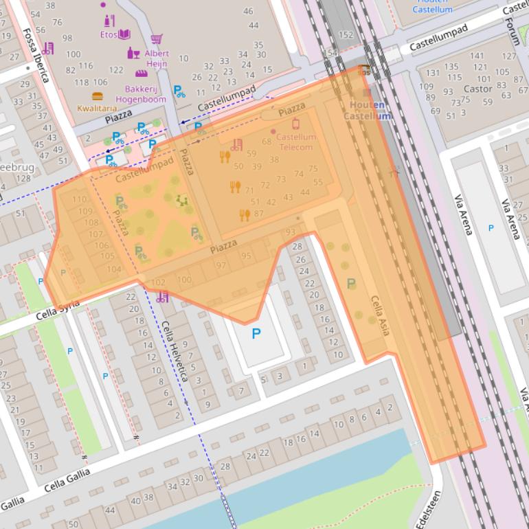 Kaart van postcodegebied 3995XL.