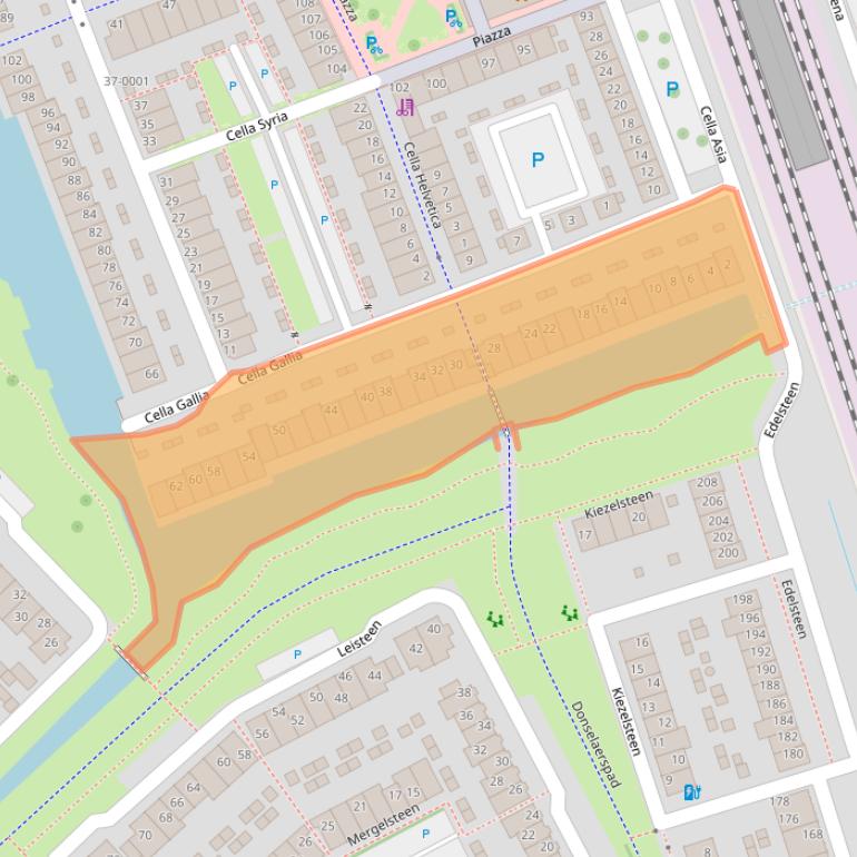 Kaart van postcodegebied 3995XR.