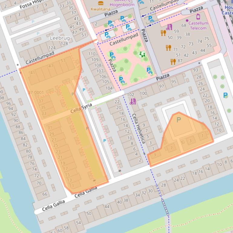 Kaart van postcodegebied 3995XT.