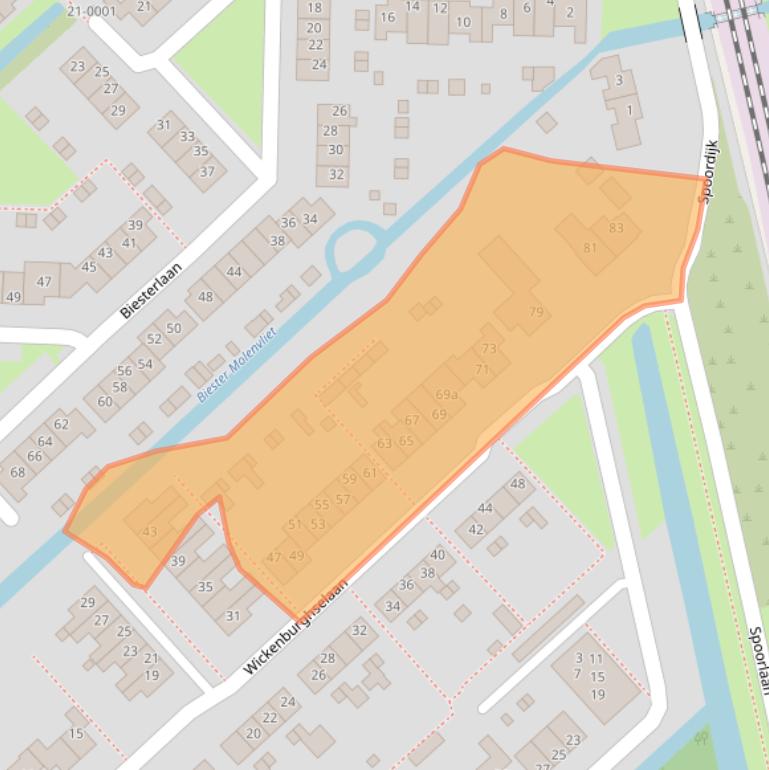 Kaart van postcodegebied 3998JV.