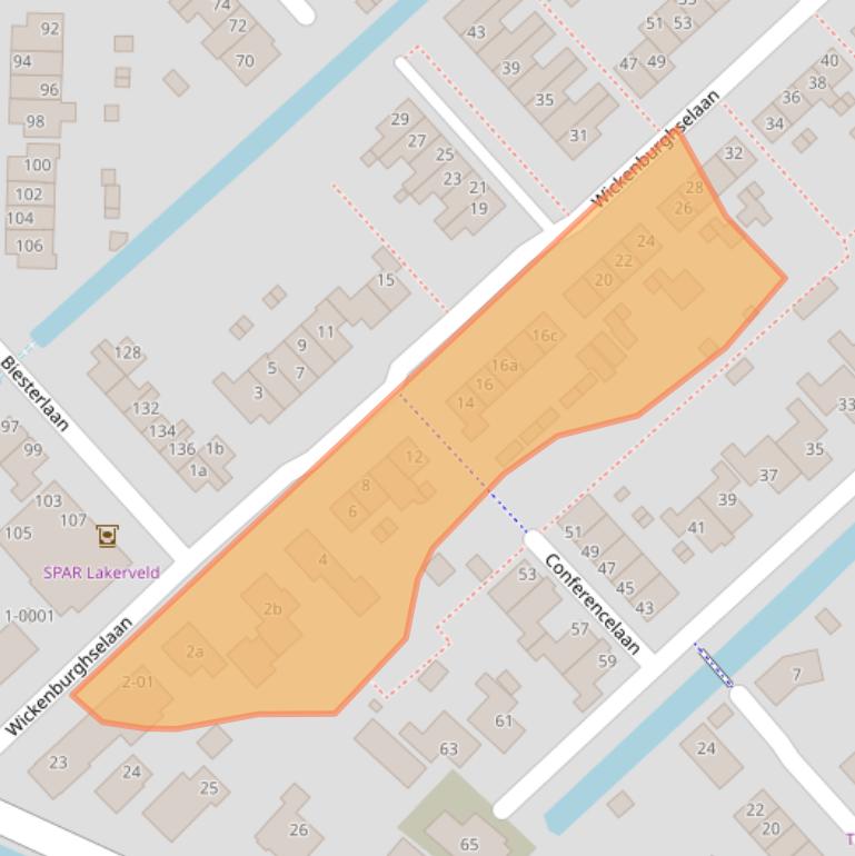 Kaart van postcodegebied 3998JW.