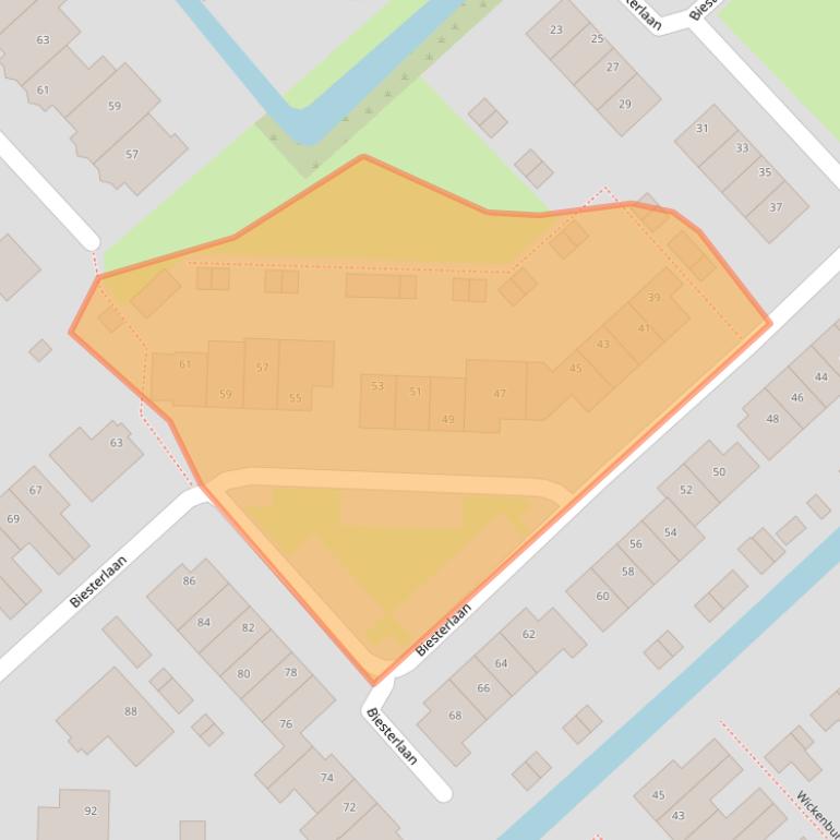 Kaart van postcodegebied 3998KH.