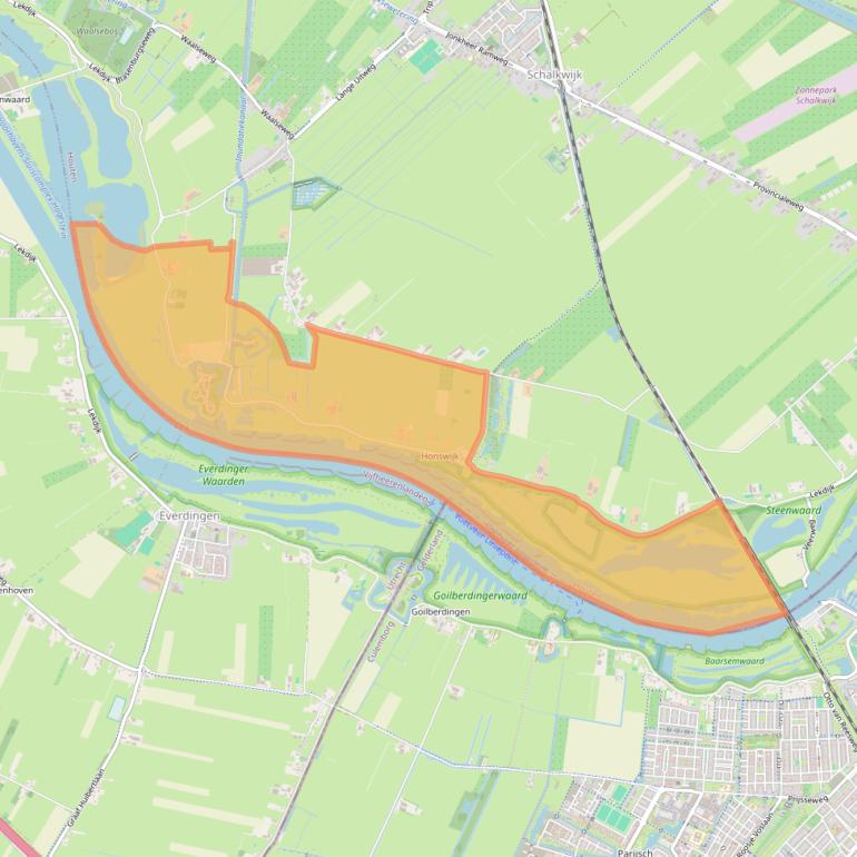 Kaart van postcodegebied 3998NJ.