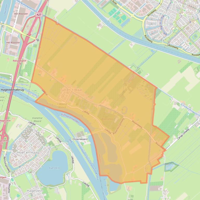 Kaart van postcodegebied 3999.