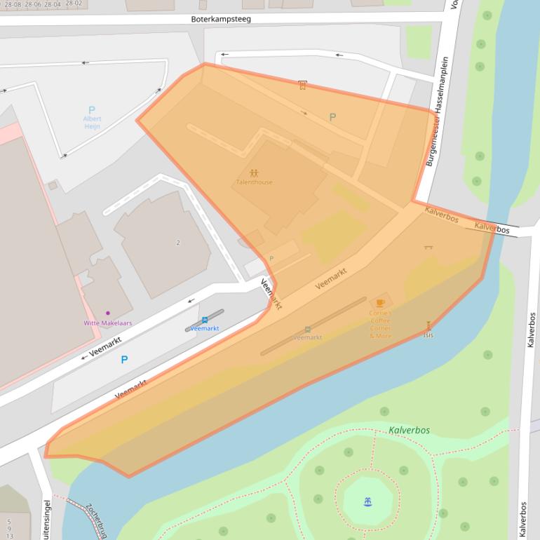 Kaart van postcodegebied 4001AC.