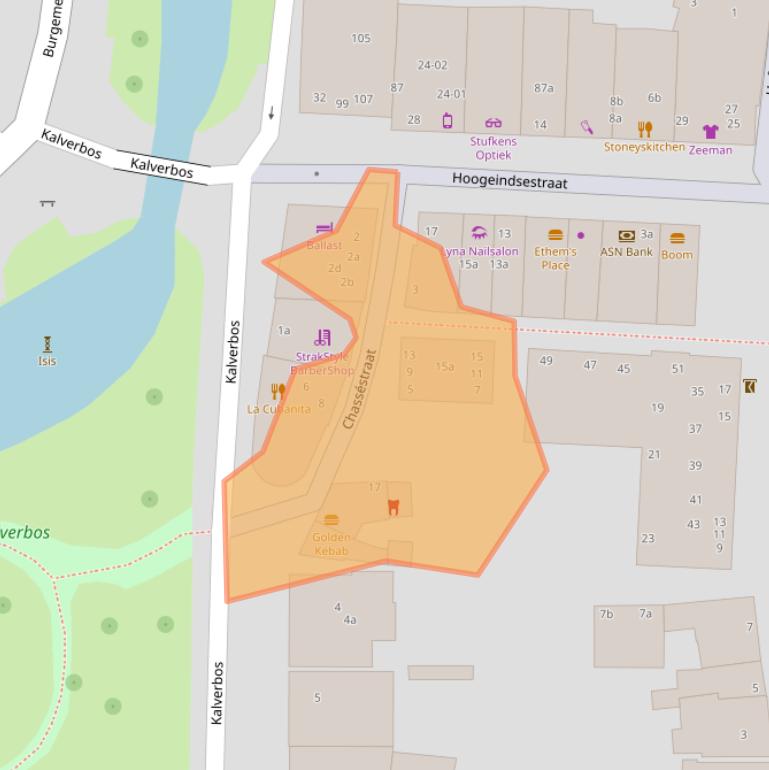 Kaart van postcodegebied 4001AK.