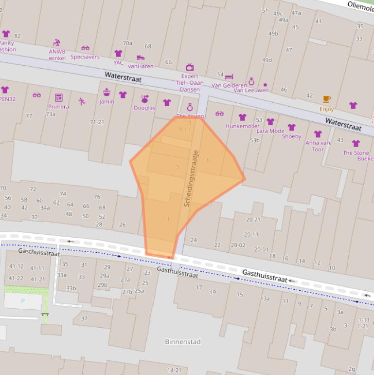 Kaart van postcodegebied 4001BG.