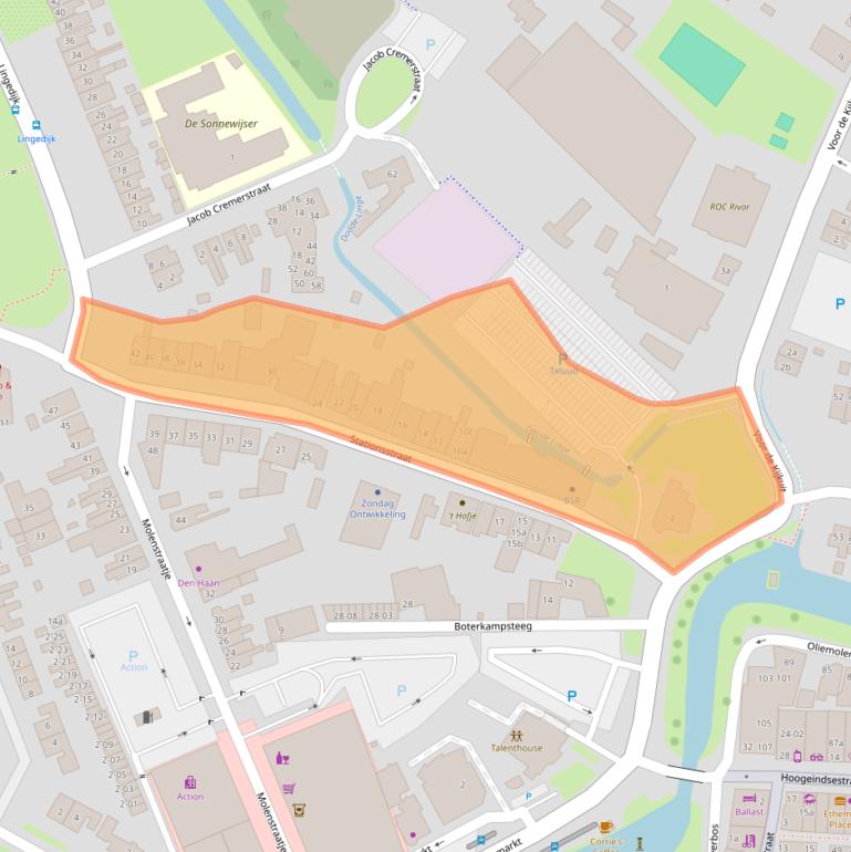 Kaart van postcodegebied 4001CE.