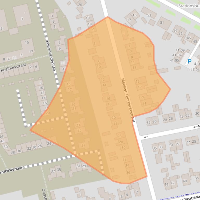 Kaart van postcodegebied 4001CT.