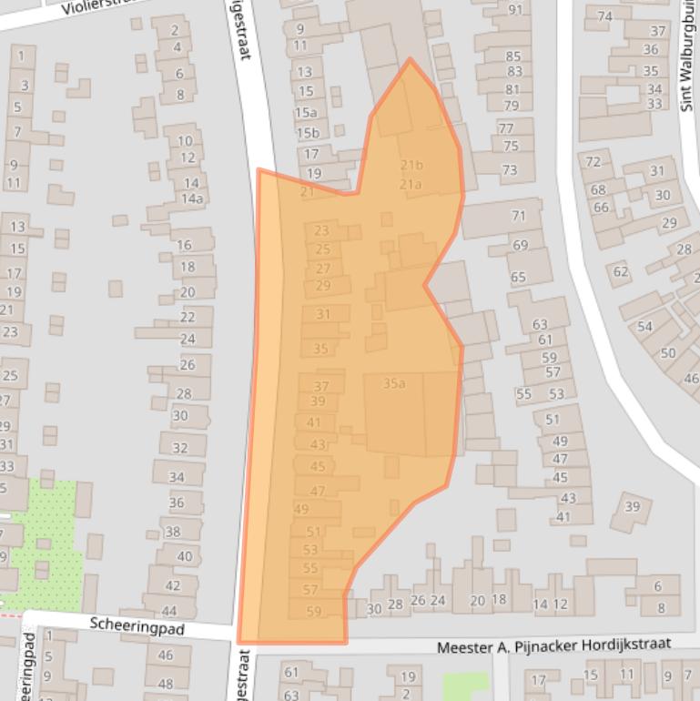 Kaart van postcodegebied 4001DK.