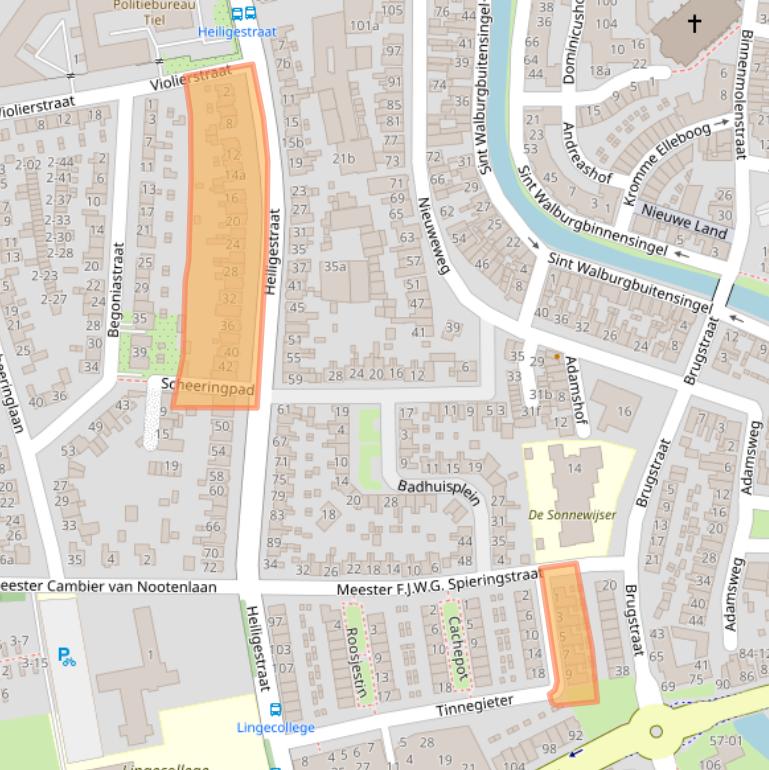 Kaart van postcodegebied 4001DM.