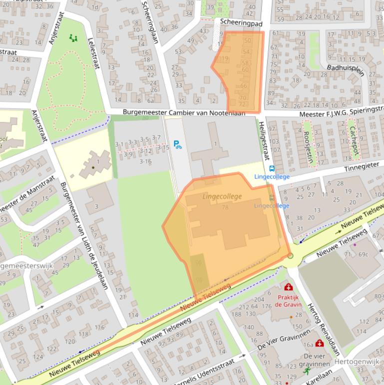 Kaart van postcodegebied 4001DN.