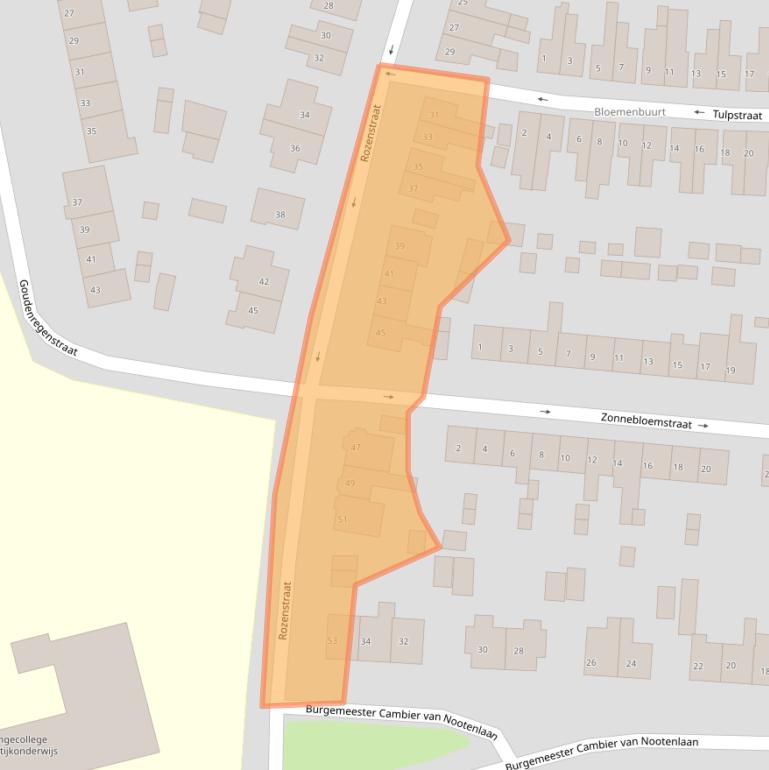 Kaart van postcodegebied 4001DV.