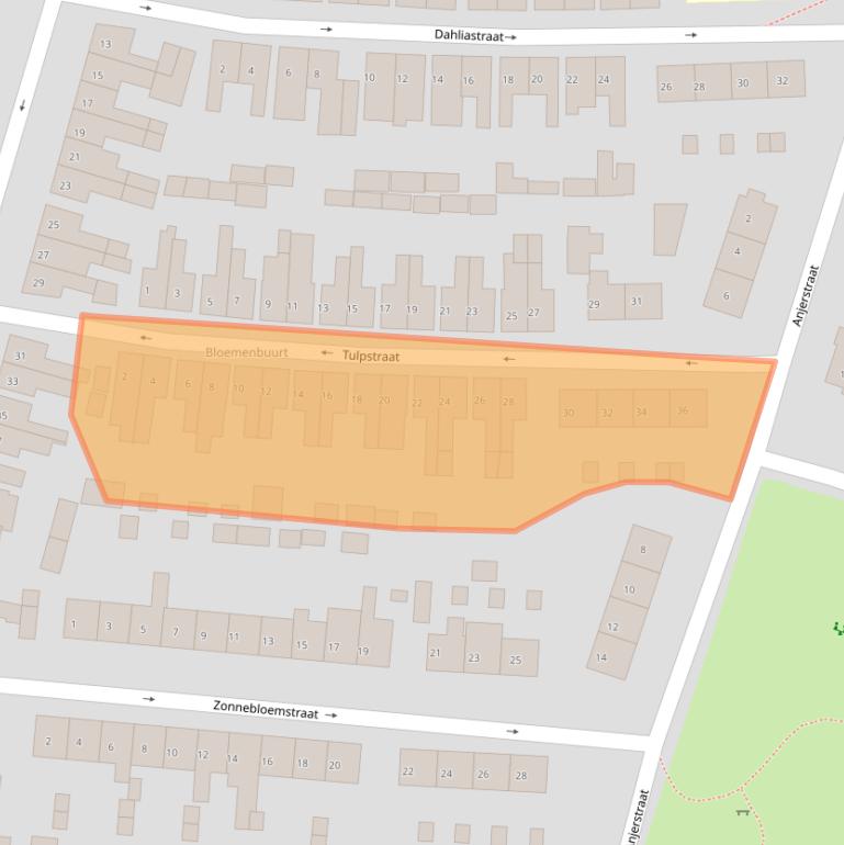 Kaart van postcodegebied 4001EB.