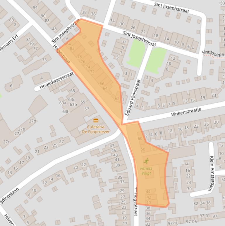 Kaart van postcodegebied 4001EX.