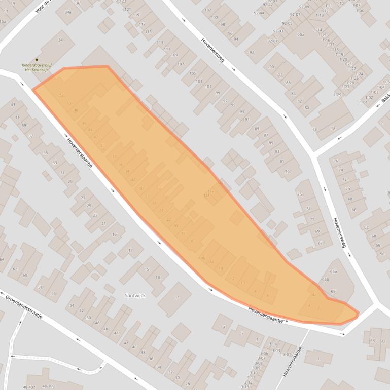 Kaart van postcodegebied 4001HP.